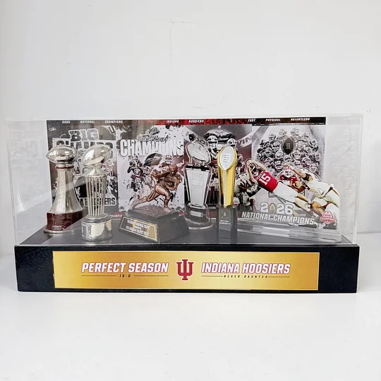 2025-26 Indiana Hoosiers Championship 10cm 4 Metal Trophy& Acrylic Trophy W/Case
