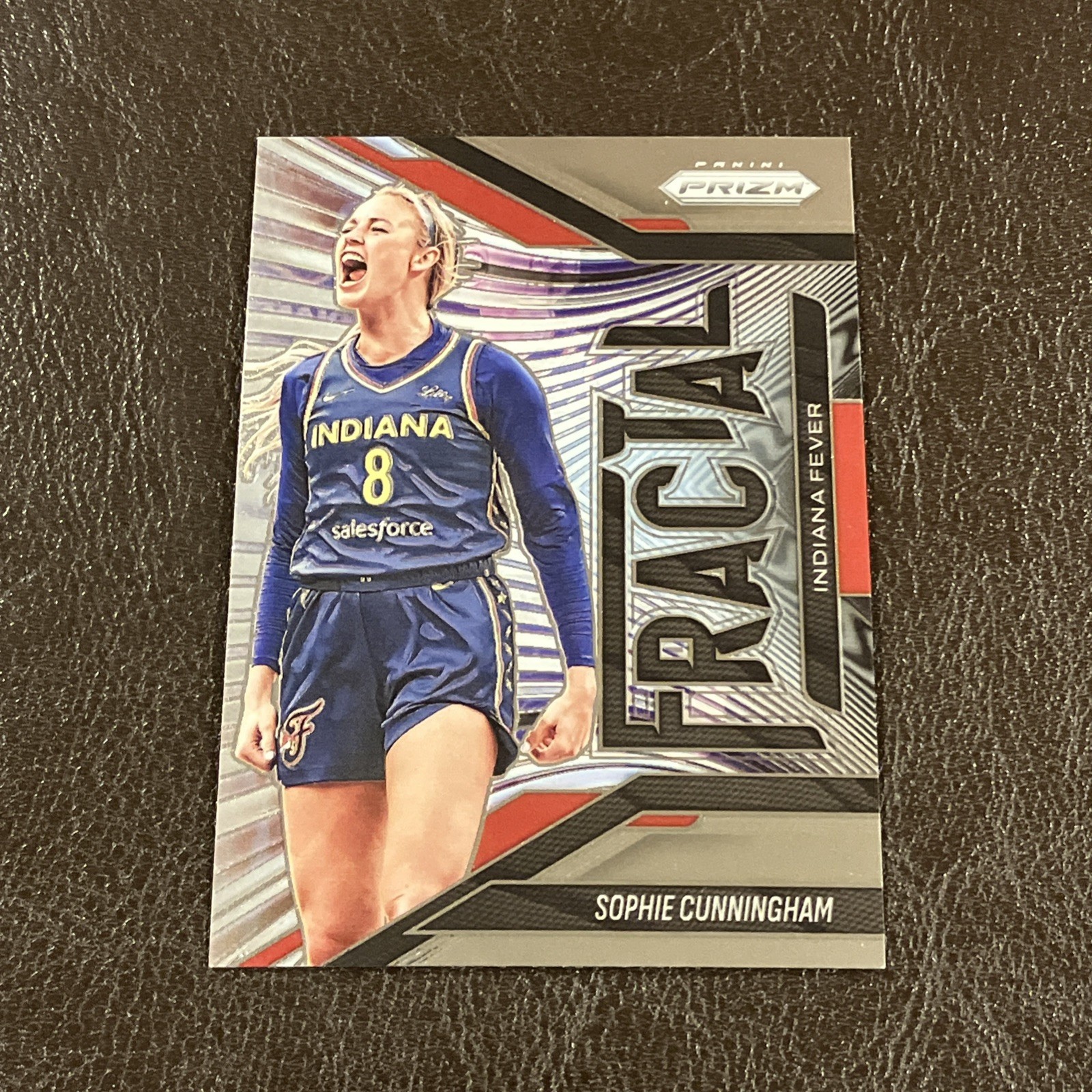 2025 Panini WNBA Prizm – Sophie Cunningham #8 – Fractal Indiana Fever