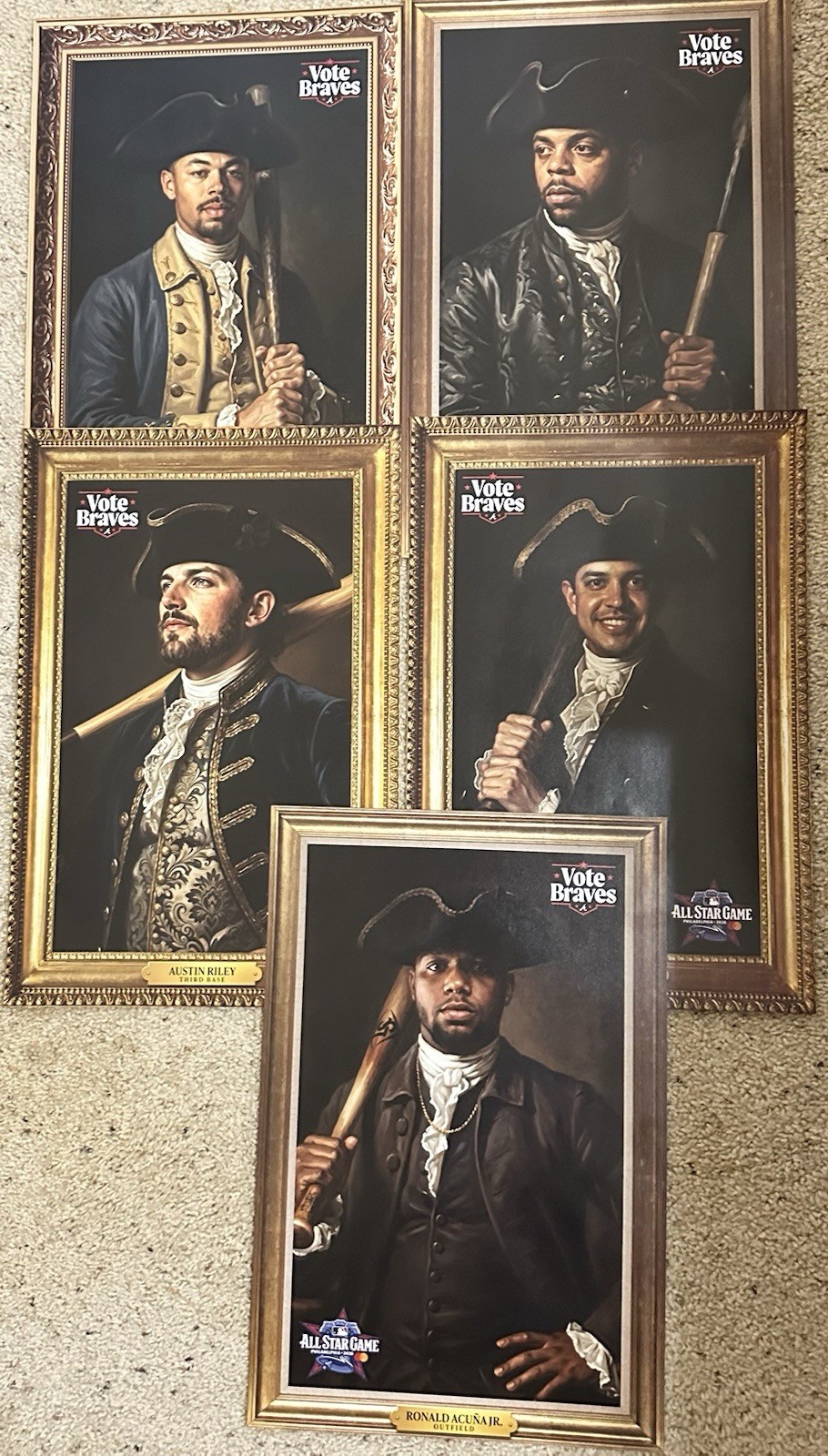 Atlanta Braves 2026 All-Star Posters Lot Of 5 Different. SGA