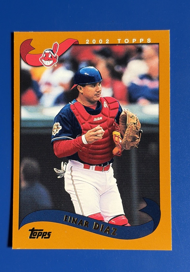 2002 Topps Baseball Einar Diaz Cleveland Indians #246