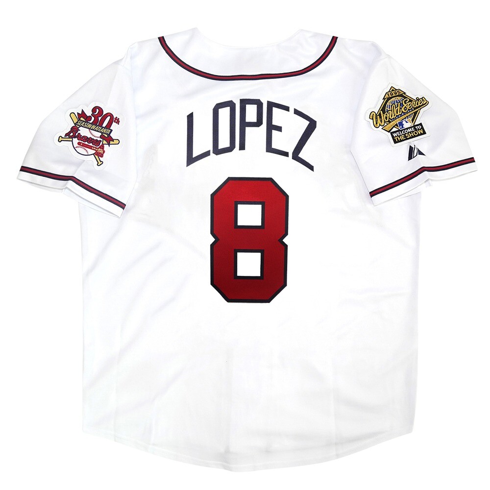 Javy Lopez Atlanta Braves 1995 World Series Home White Jersey Men’s (S-3XL)