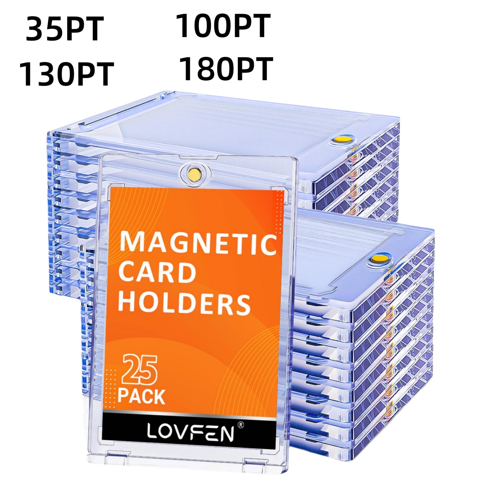 35 100 130 180Pt Magnetic Card Holders One Touch For Trading Card 5Pack/25Pack