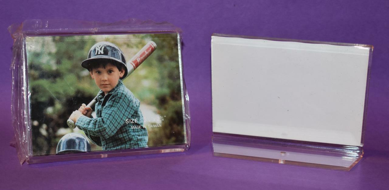 Box of 3-3/4″ x 2-3/4″ Horizontal Standing Acrylic Sports Card / Photo Holders