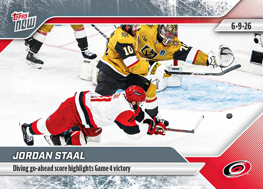 Jordan Staal 2025-26 NHL Topps Now Sticker #196 Carolina Hurricanes Presale