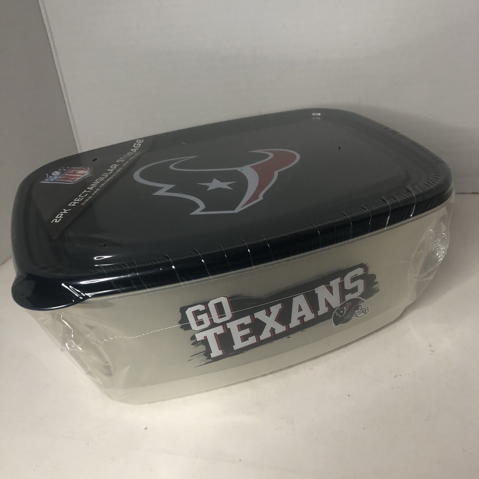 NFL Houston Texans Rectangular Storage MRL Sports Food Gadgets Tailgate New!