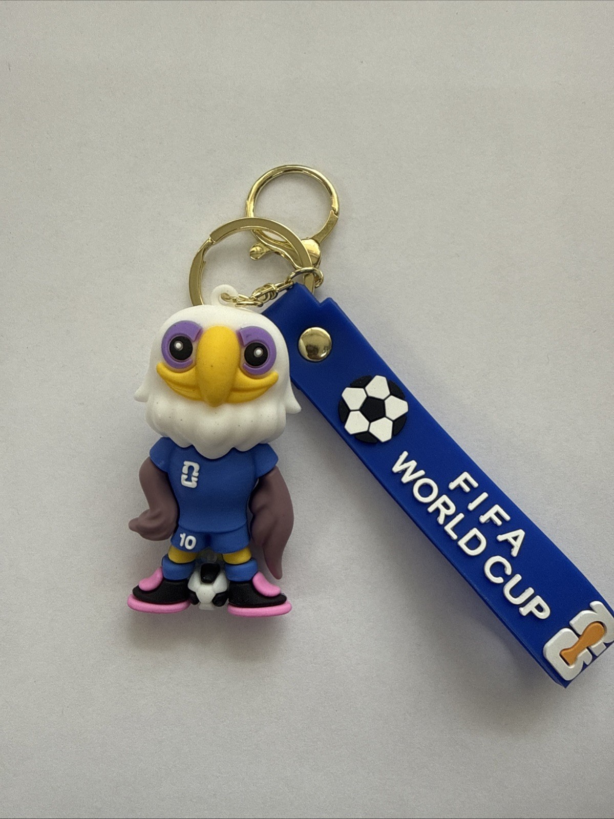 FIFA World Cup 2026 USA Mascot Clutch the Bald Eagle 3D Keychain