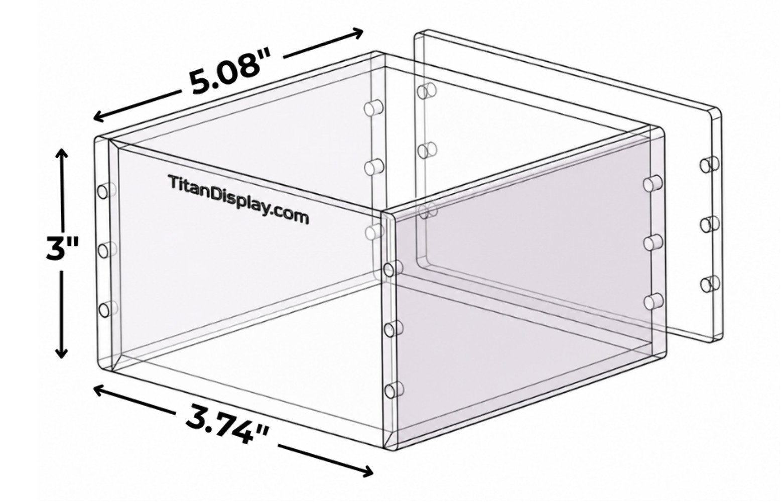 Stackable Premium Acrylic Display Case w/ Magnetic Lid for Modern Blaster Box