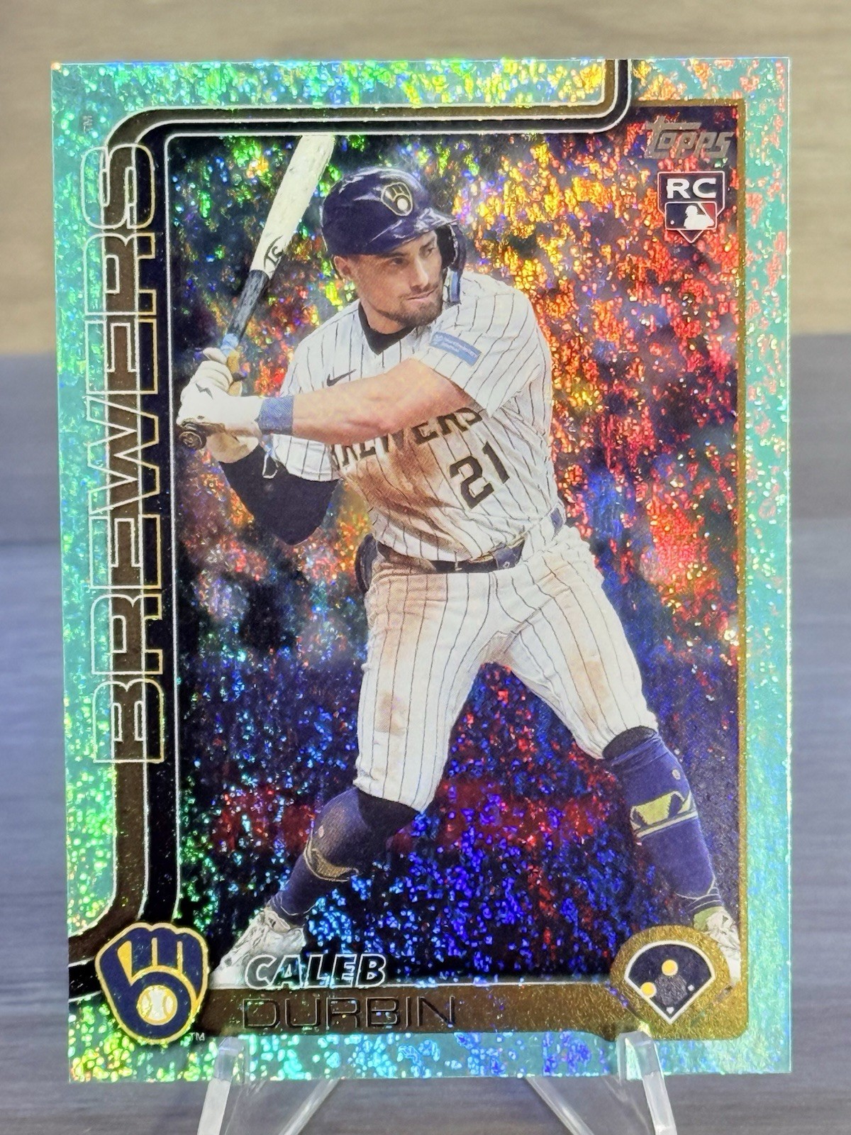 2025 Topps Update Caleb Durbin RC Aqua Holofoil SSP Low Print Run