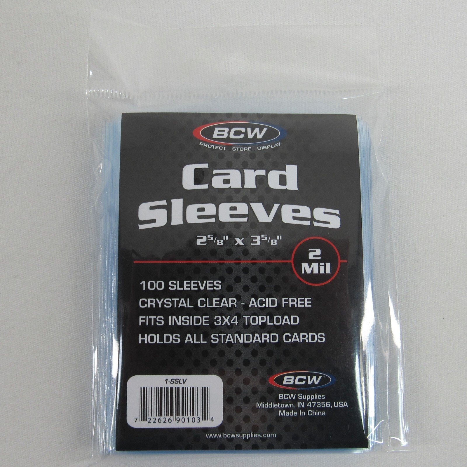 BCW Sport Card Sleeves 1-Pack of 100 Standard 2Mil Soft Topload 2 5/8″ x 3 5/8″