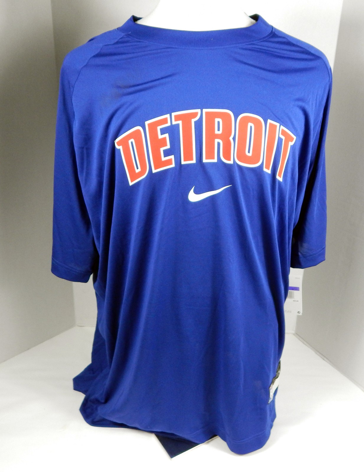 2021-22 Detroit Pistons Team Issued Blue Training Shirt Nike NWT 2-495 3XLT 27S