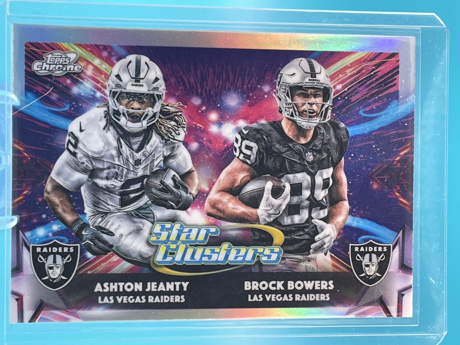 2025 Topps Cosmic Chrome Ashton Jeanty Brock Bowers #SC-13 Star Clusters RC