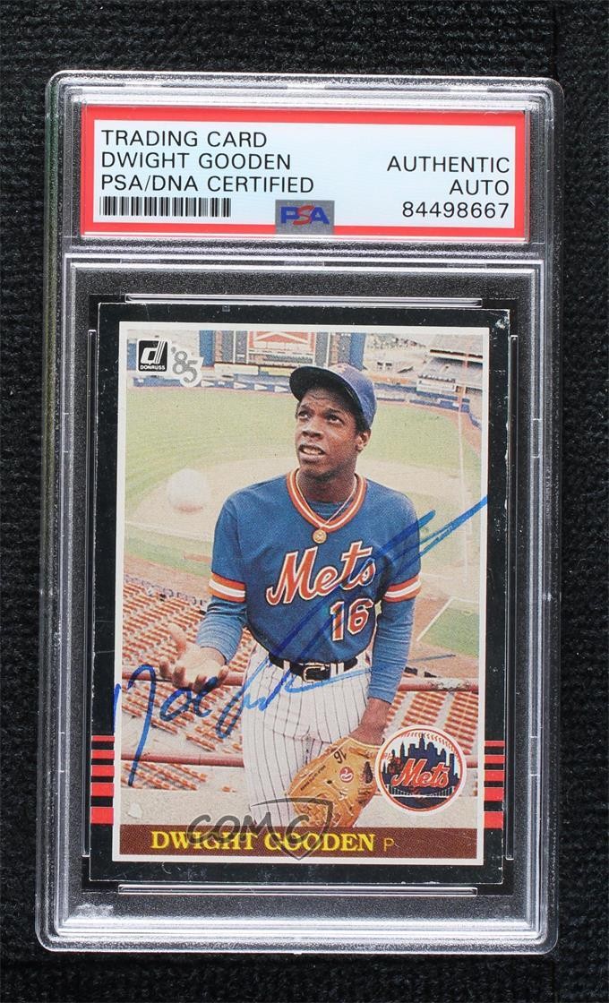 1985 Donruss Wax Box Bottoms Dwight Gooden #PC1 Rookie RC g5e