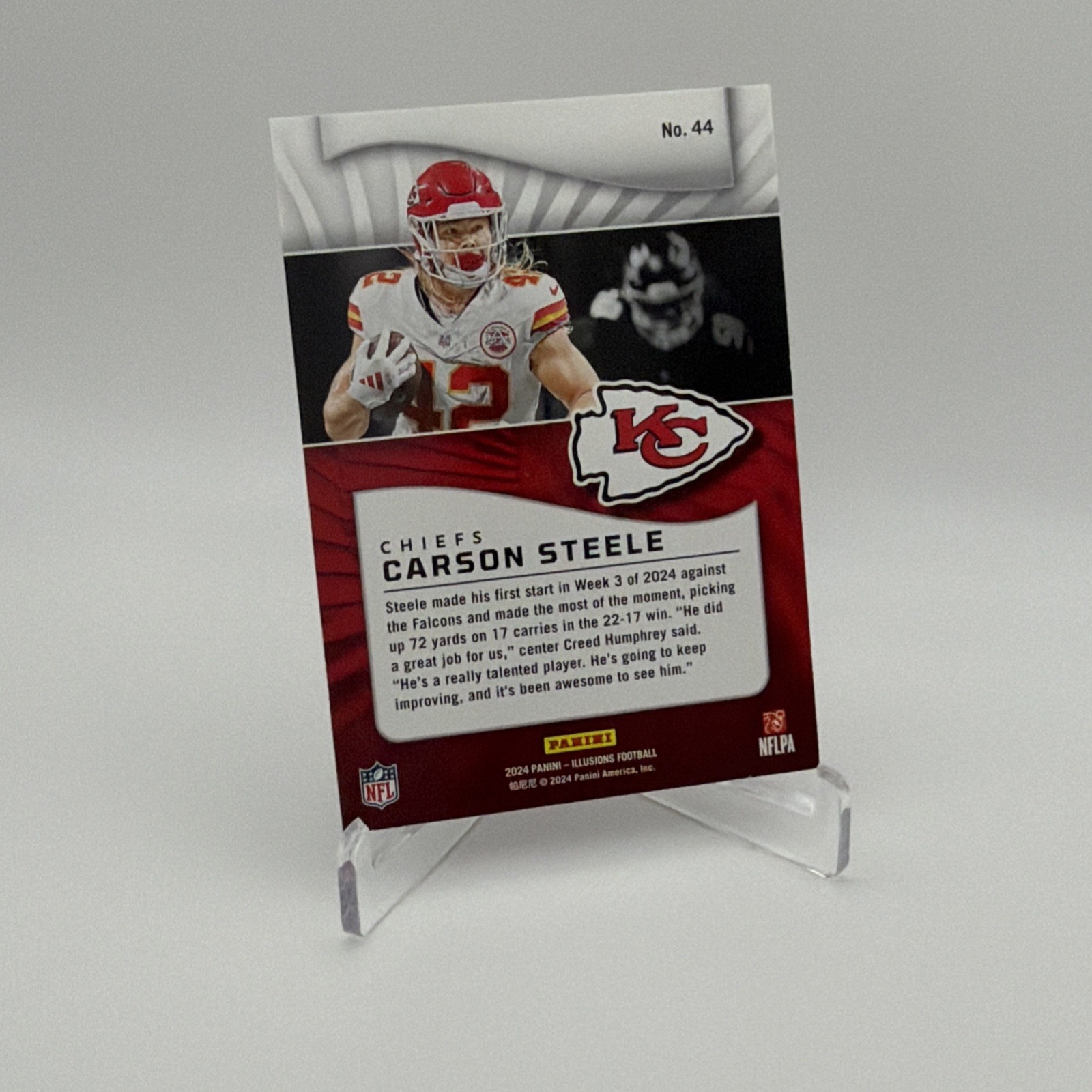 2024 Panini Illusions – Carson Steele #44 Trophy Collection Cubic /399 (RC)