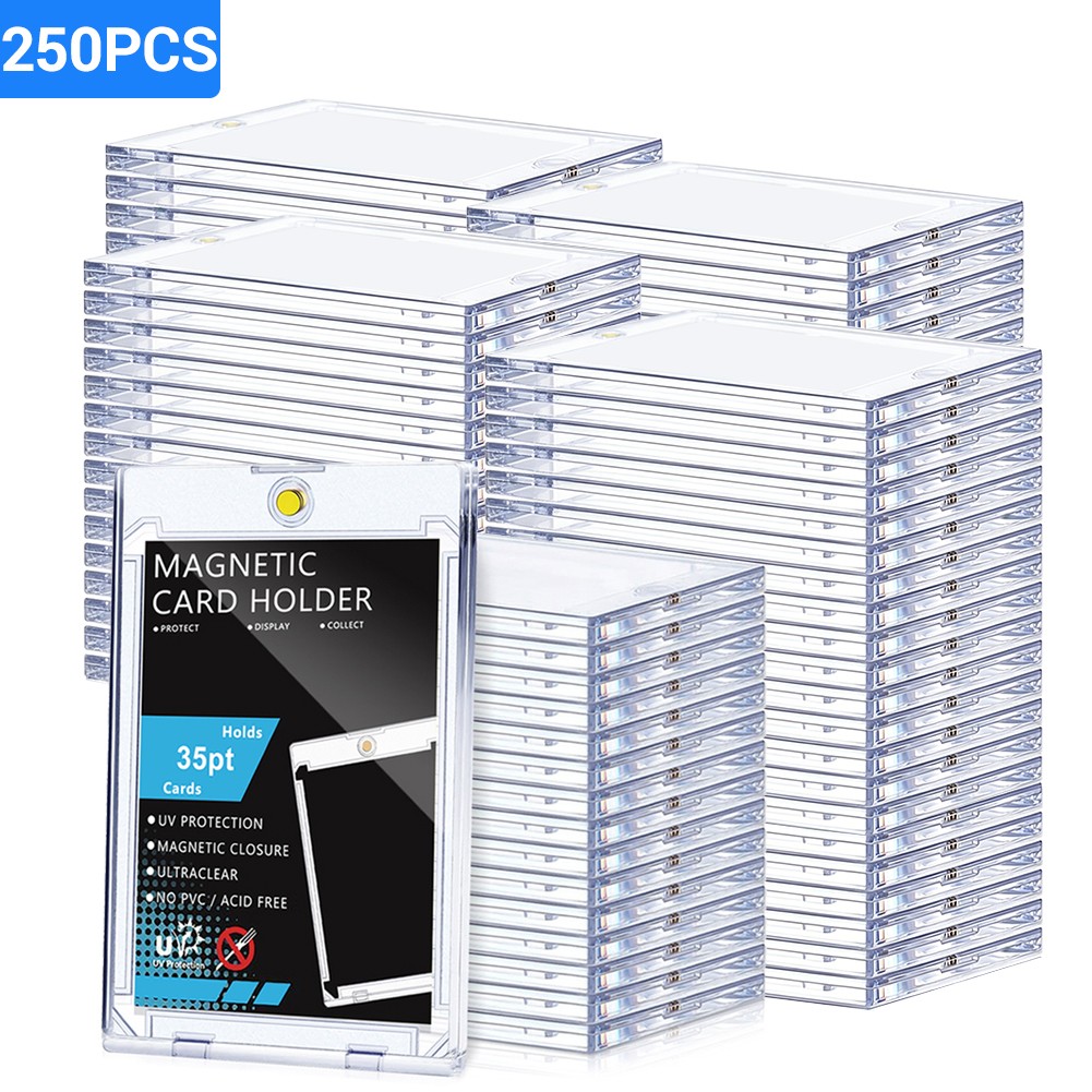 250Pcs 35PT Acrylic Magnetic Card Holder For Baseball Trading Cards Protector
