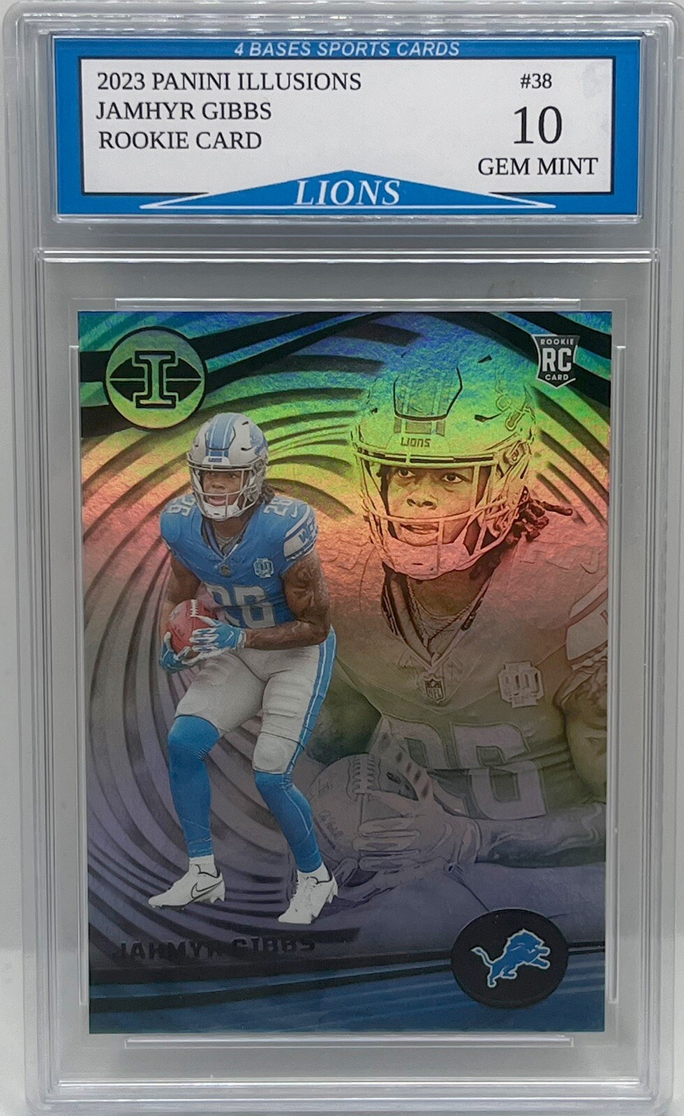 2023 Panini Illusions Jahmyr Gibbs Detroit Lions Rookie Card #38 Gem Mint 10!