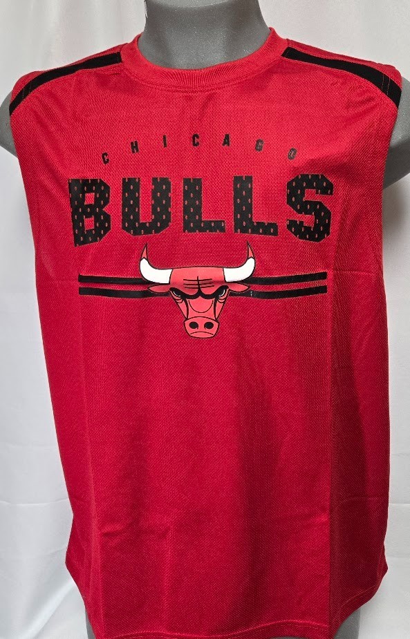 Mens Fanatics NBA Chicago Bulls Basketball Birdseye Muscle Tank Tee T-Shirt
