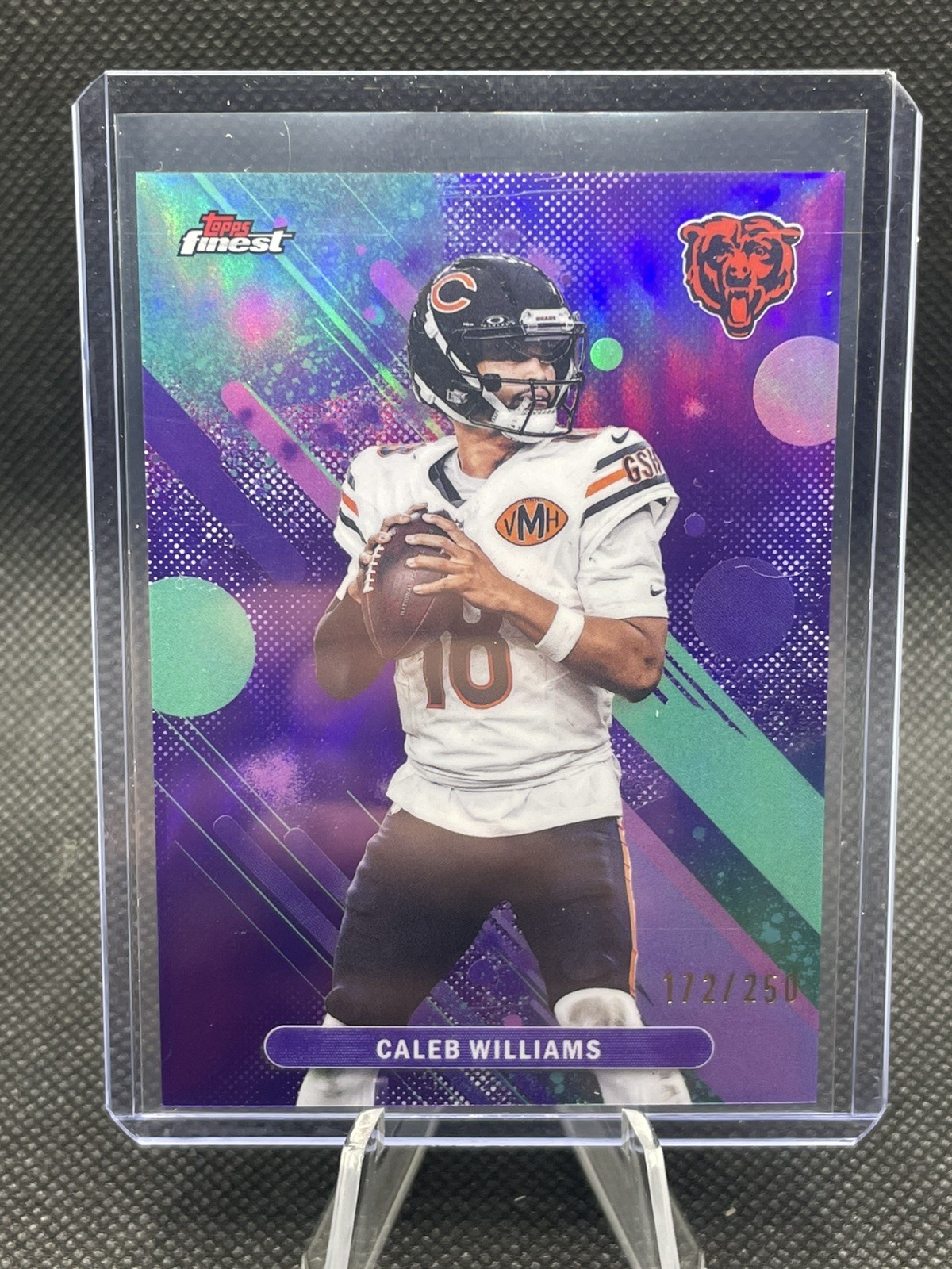 2025 Topps Finest Caleb Williams #50 Purple Refractor /250 – Chicago Bears