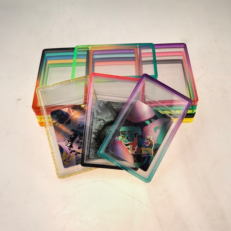 1/5/10pcs Gradient Bumper Guard Case for 35PT PSA Graded Card Slab W/ Back Panel