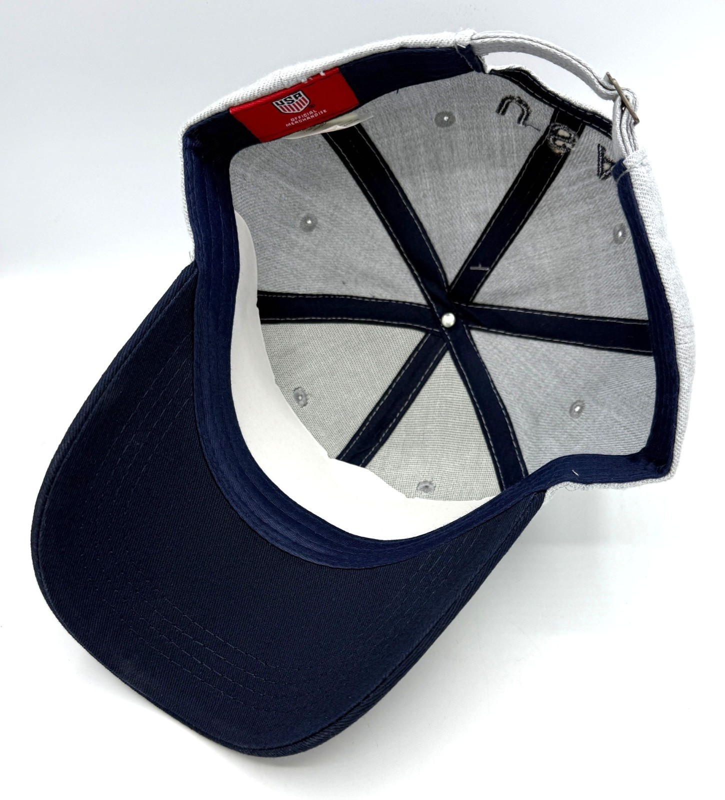 OFFICIAL TEAM USA SOCCER HAT GRAY & NAVY BLUE OSFM BY ICON FREE SHIP