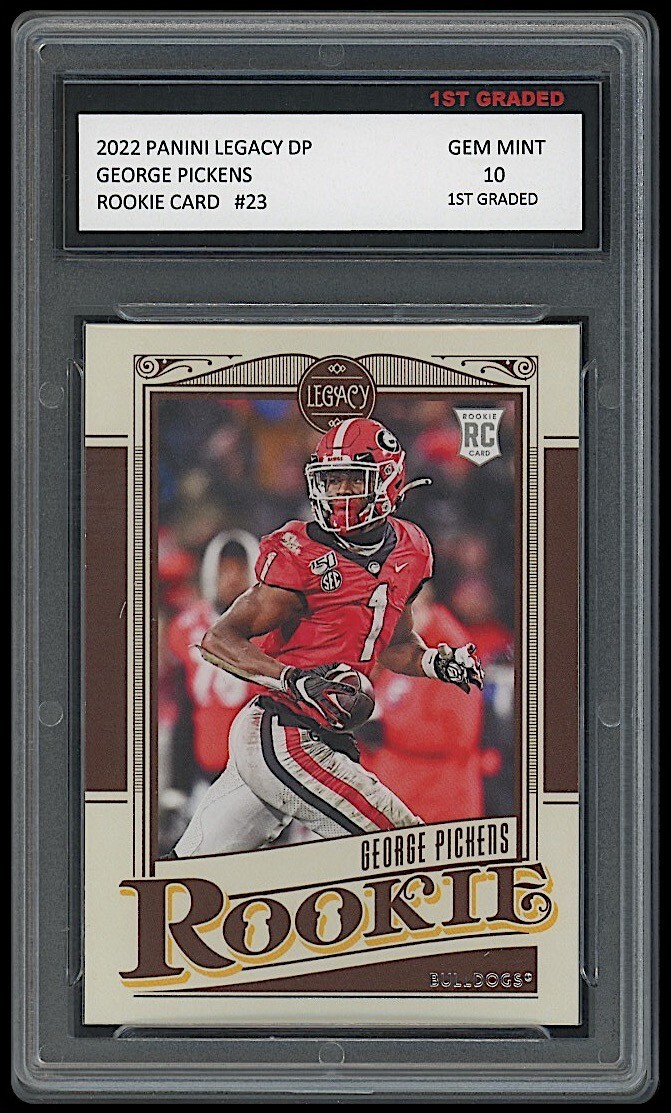 GEORGE PICKENS 2022 PANINI LEGACY DRAFT PICKS 1ST GRADED 10 ROOKIE CARD STEELERS