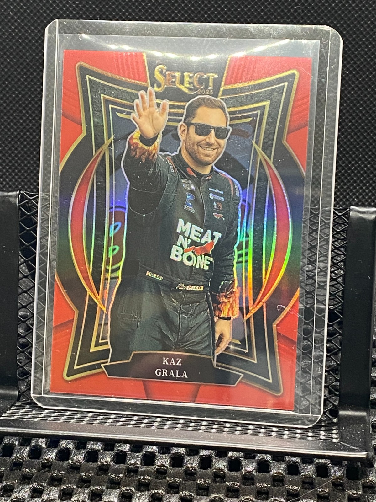 Kaz Grala 2025 Select Racing Red Prizms #54 /125 #100 Grandstand