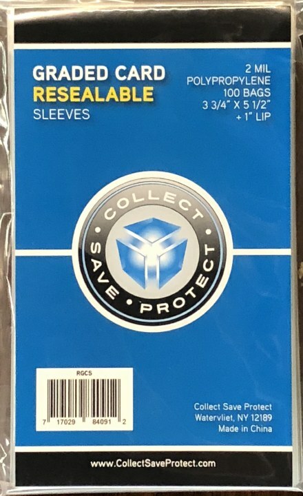 COLLECT SAVE PROTECT CSP RESEALABLE GRADED CARD SLEEVES LOT OF 3 100CT