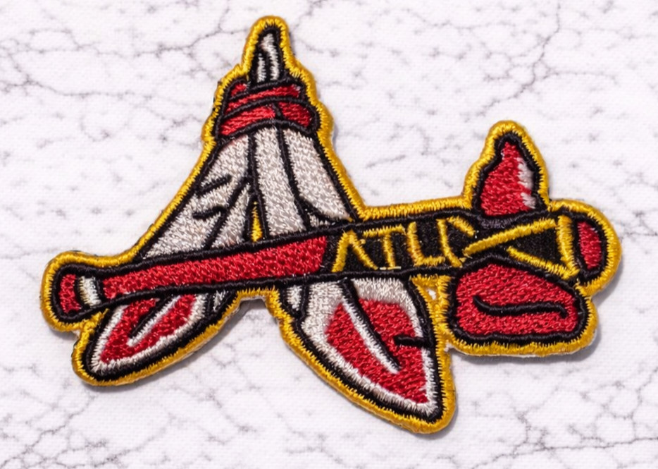 ATLANTA BRAVES MLB LOGO EMBROIDERED IRON OR SEW ON PATCH 3″X2.25″ FREE SHIPPING