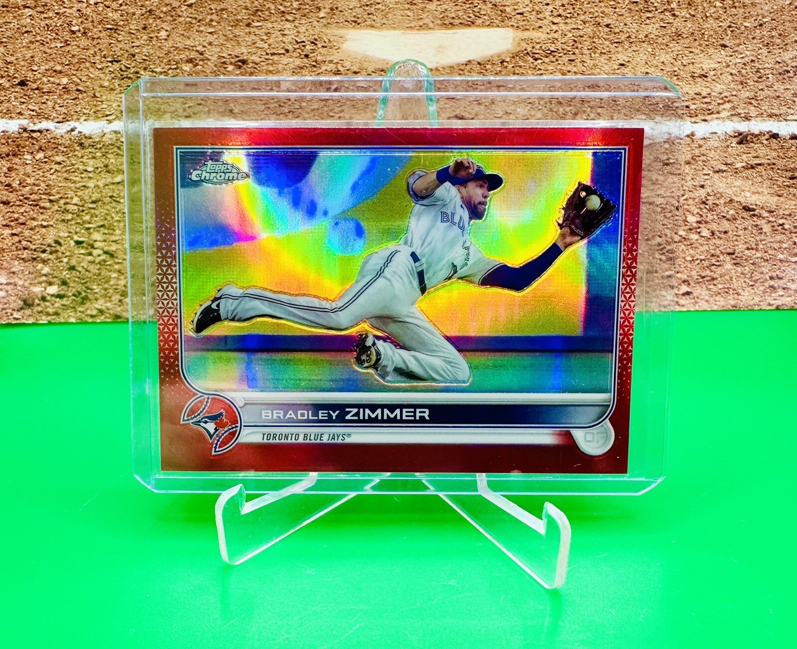 Bradley Zimmer 2022 Topps Chrome Update Red Refractor /25 #USC170 Blue Jays