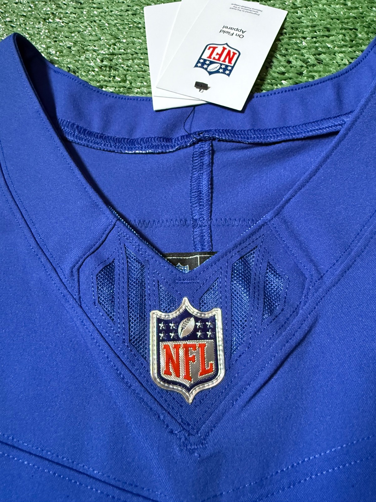 Authentic Malik Nabers New York Giants Nike Vapor FUSE Elite Jersey Size 48/XL