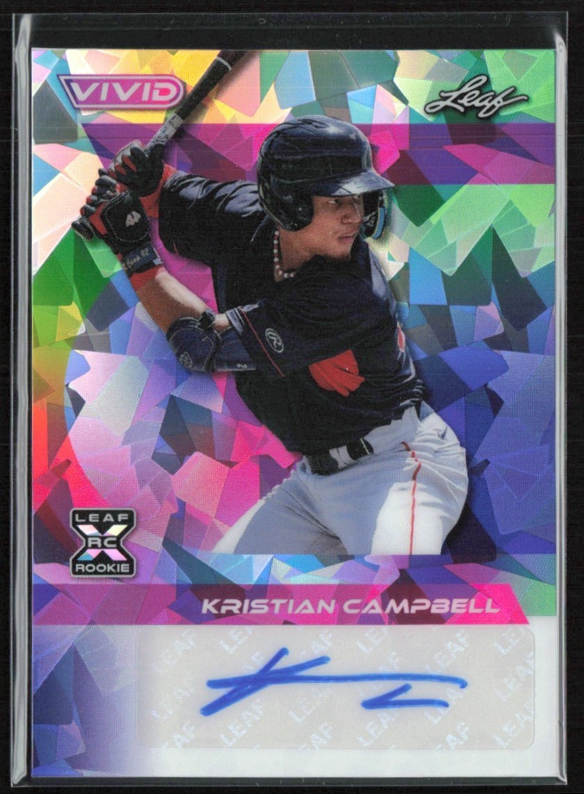 Kristian Campbell 2024 Leaf Vivid Cracked Ice RC Auto /7 #BA-KC1