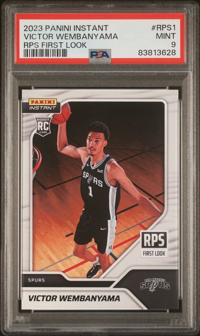 2023-2024 Panini Instant Victor Wembanyama RPS-1 First Look Rookie RC PSA 9 Mint
