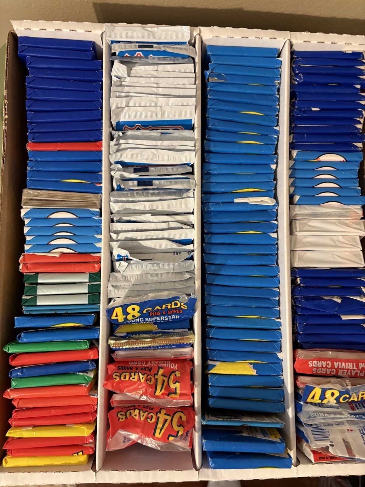 Old Baseball Multi Sports Cards Unopened Packs- 100 Card Lot Plus BONUS