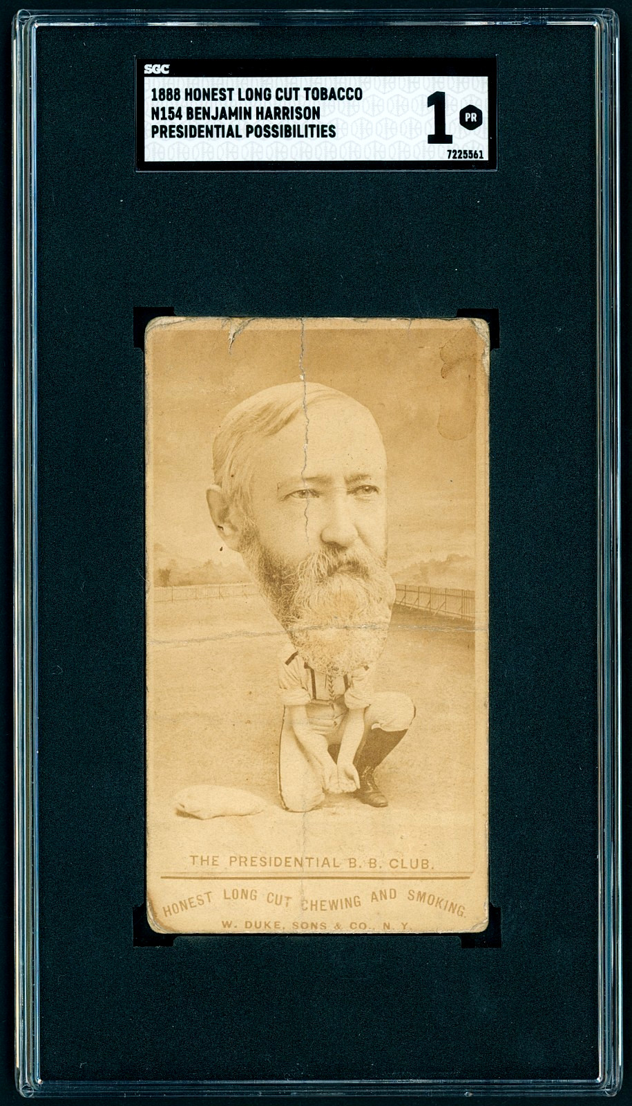 1888 N154 W. Duke & Sons Benjamin Harrison, President Presidential BB SGC 1 RARE