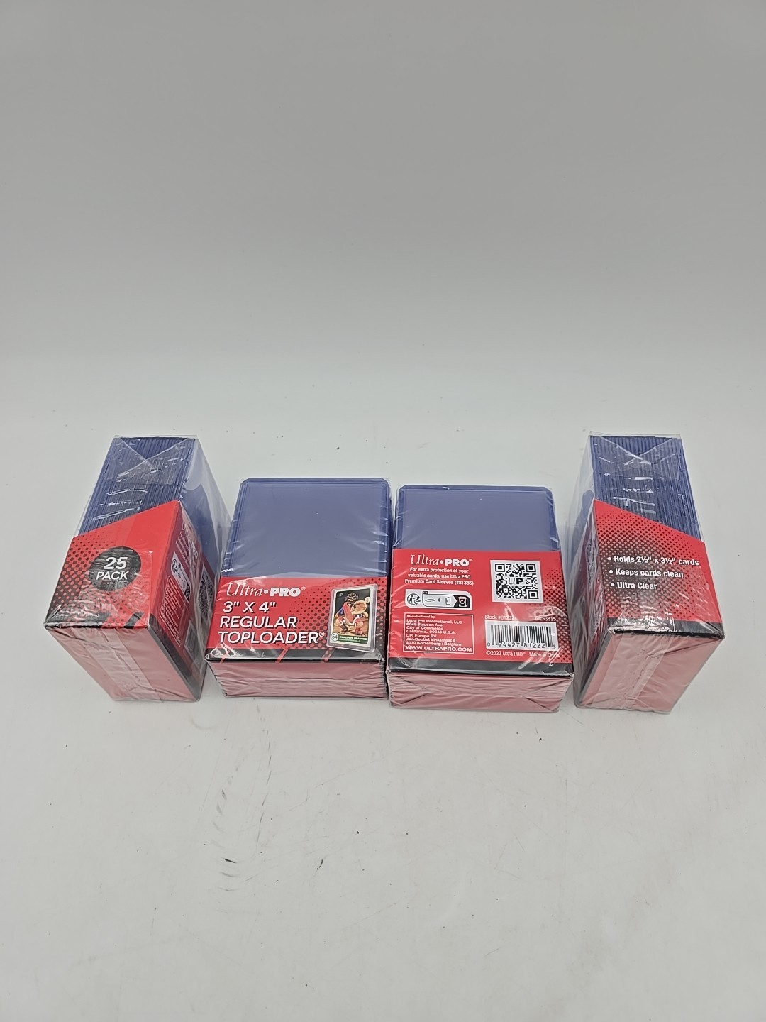 100 Ultra Pro 3×4 Regular Toploaders New Rigid Clear Standard Size Card Sleeves