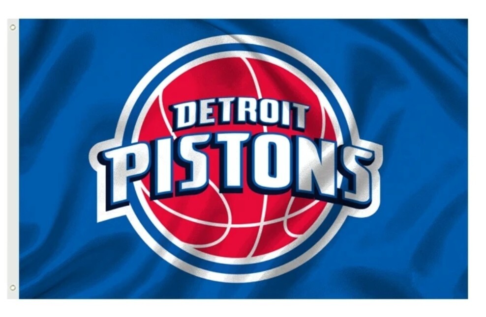 Detroit Pistons NBA Basketball Flag Double Sided Printing 3×5 Feet W/ Grommets