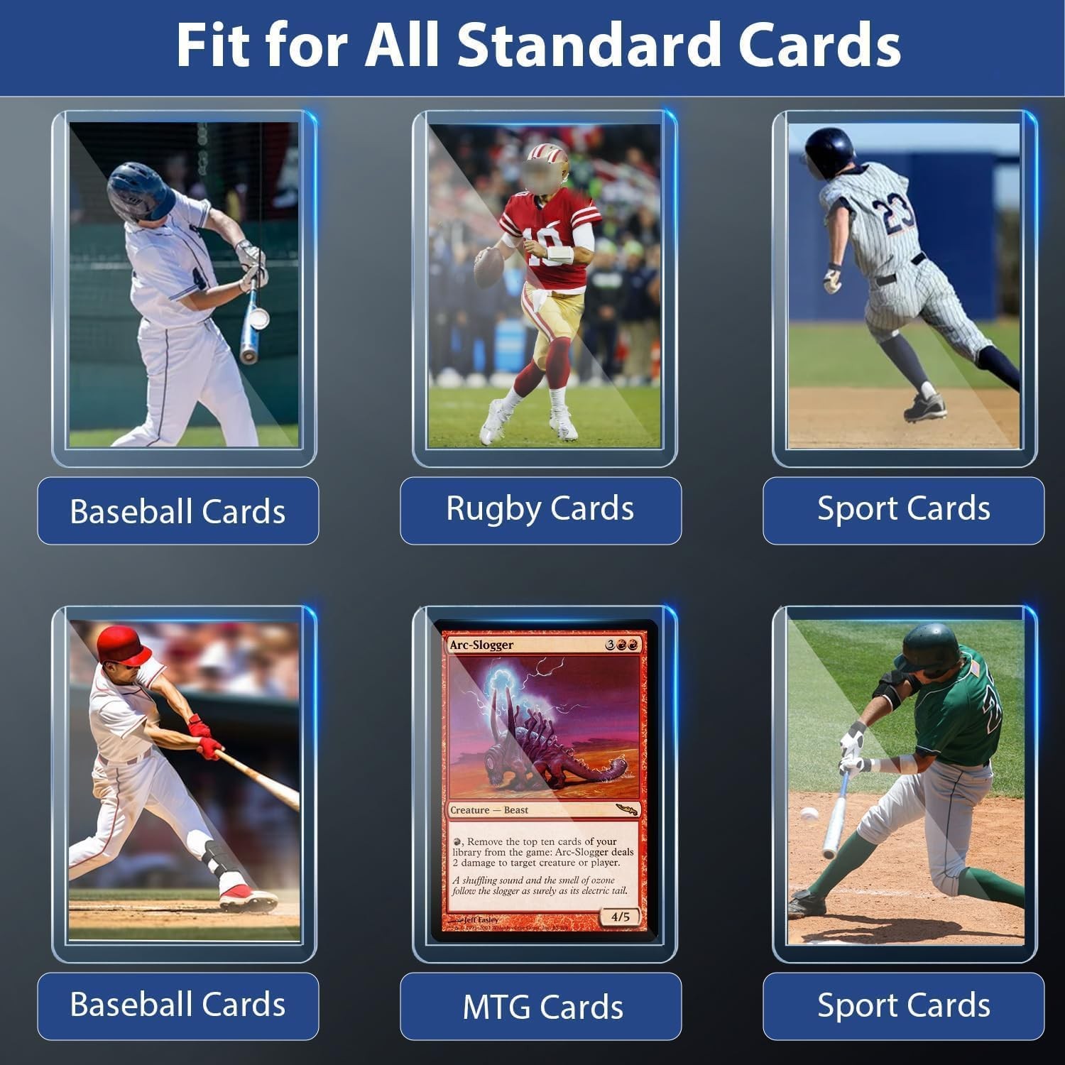 2000 Hard Plastic Card Sleeves, Premium Baseball Card Protectors, 3″x 4″ Trad…