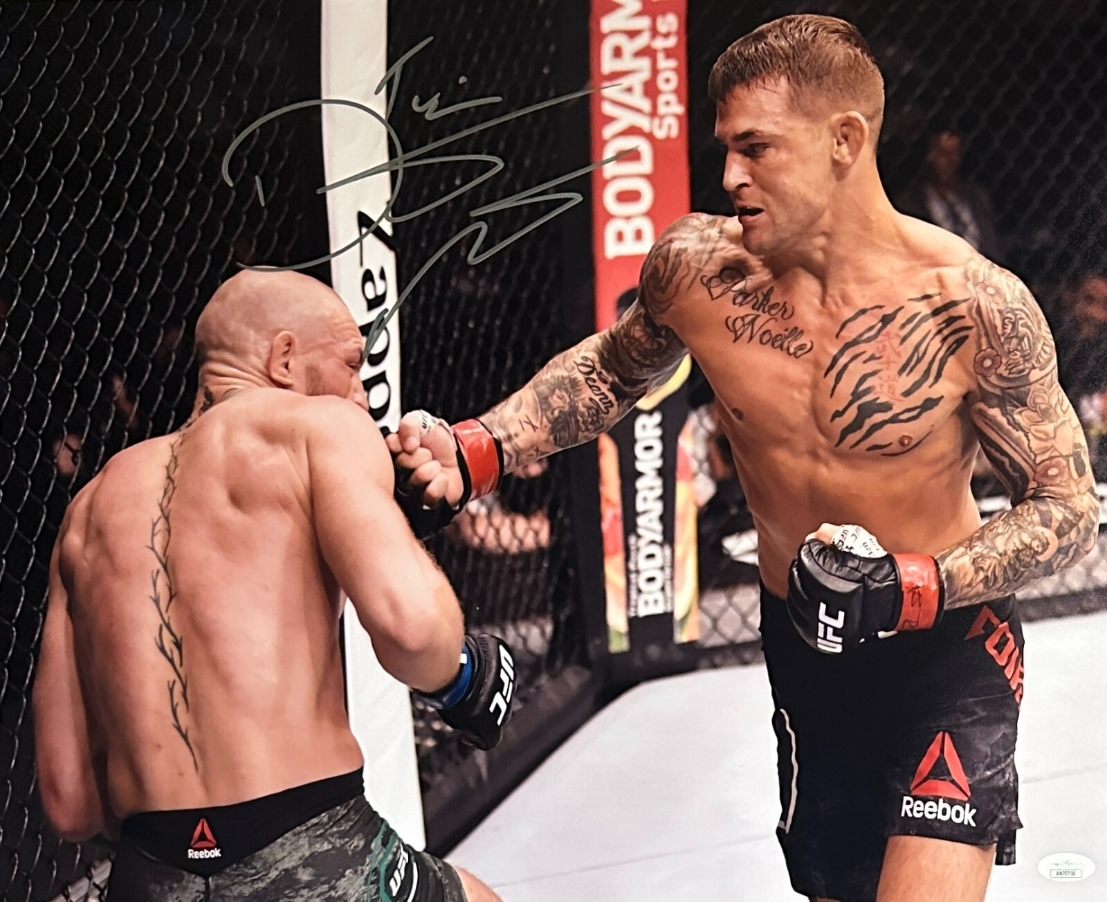 Dustin Poirier autographed signed inscribed 16×20 photo UFC JSA