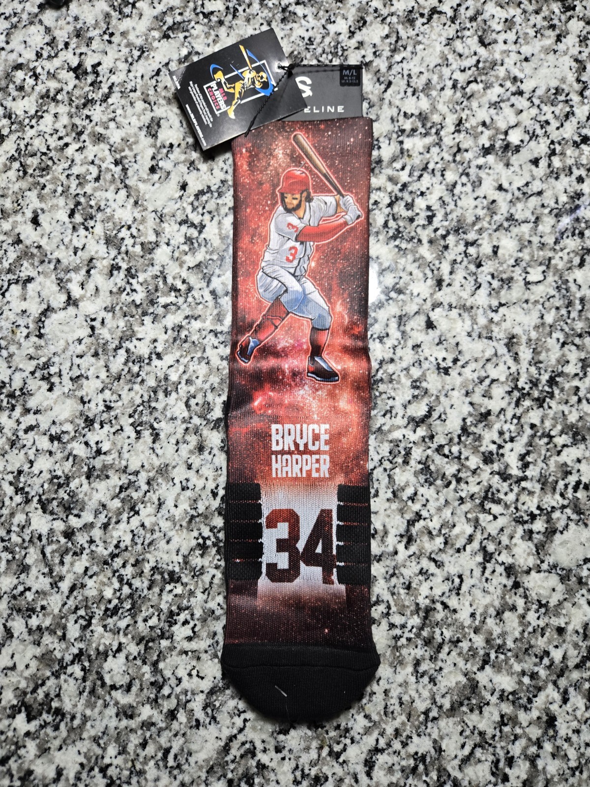 Strideline Bryce Harper MLB Galaxy Crew Socks M/L Washington Nationals Unisex