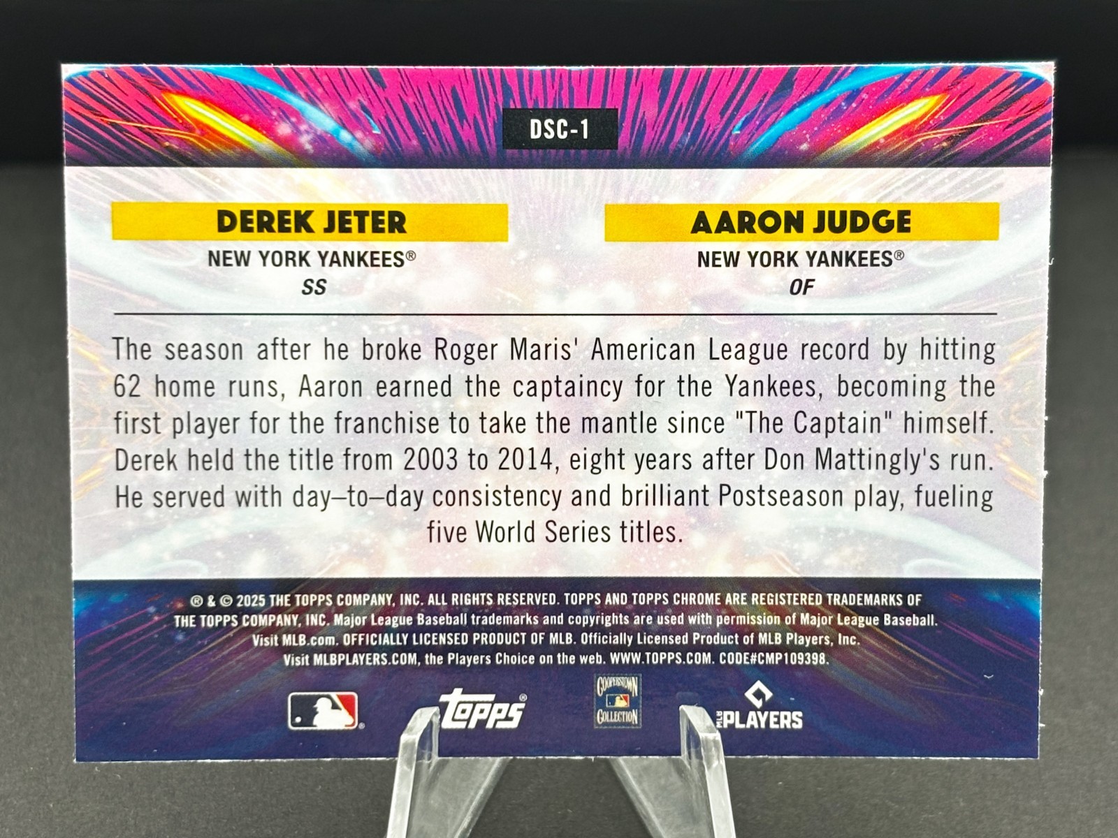2025 Topps Cosmic Chrome – Star Clusters Derek Jeter, Aaron Judge #DSC-1