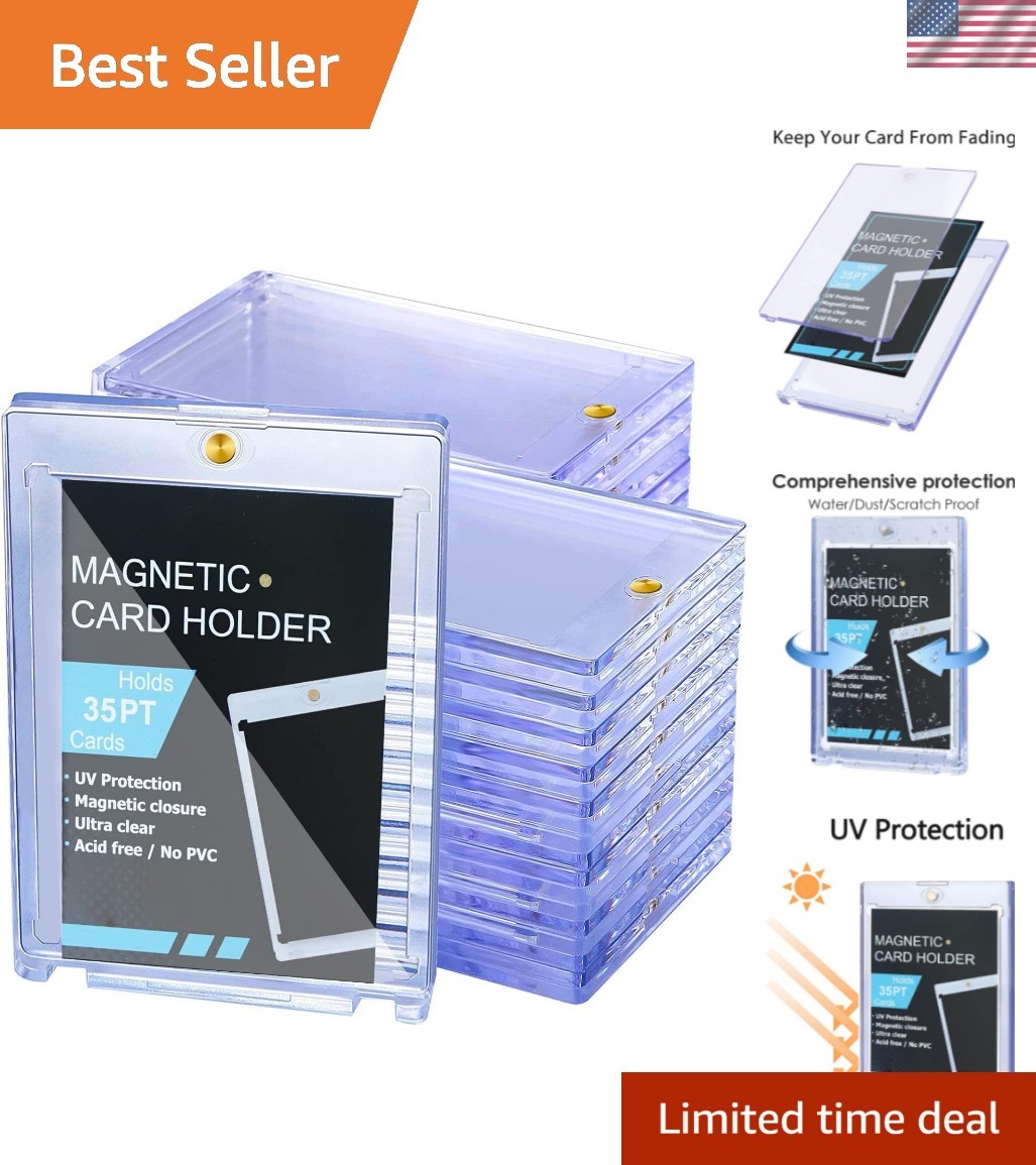 Durable Acrylic Card Holders – 50ct Magnetic Cases for Optimal Card Preservation