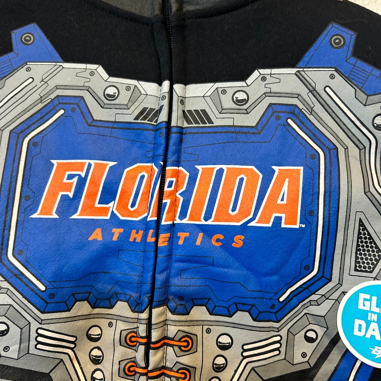 NWT Youth Medium/10 Florida Gators NCAA – Helmet Hoodie Glow in the Dark