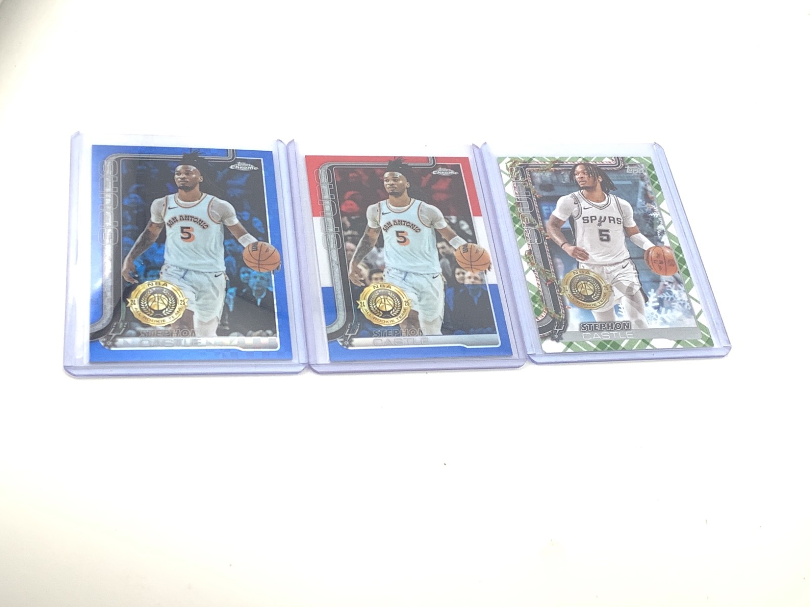 tOPPS mixed series NBA Stefan Castle 3 card lot as pictured see description