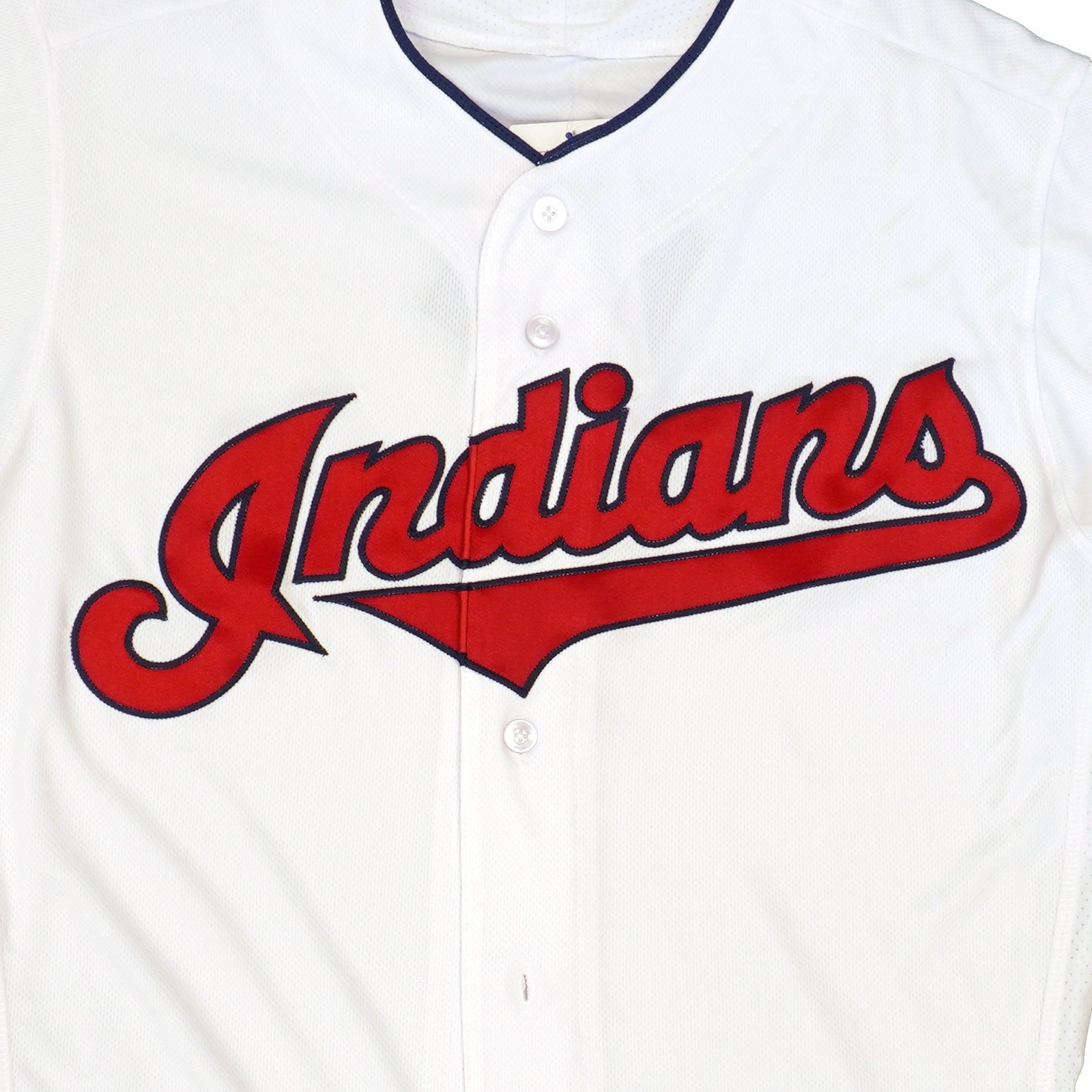 Mens MLB Cleveland Indians Authentic On Field Flex Base Jersey – Home White