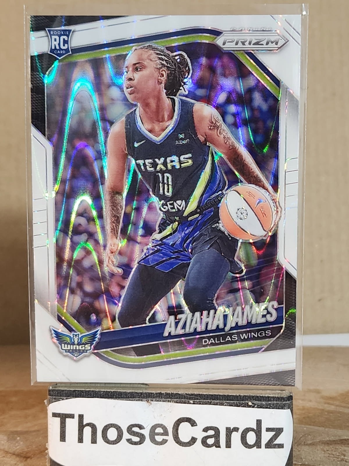 2025 Panini Prizm WNBA White Seismic Prizm #83 Aziaha James