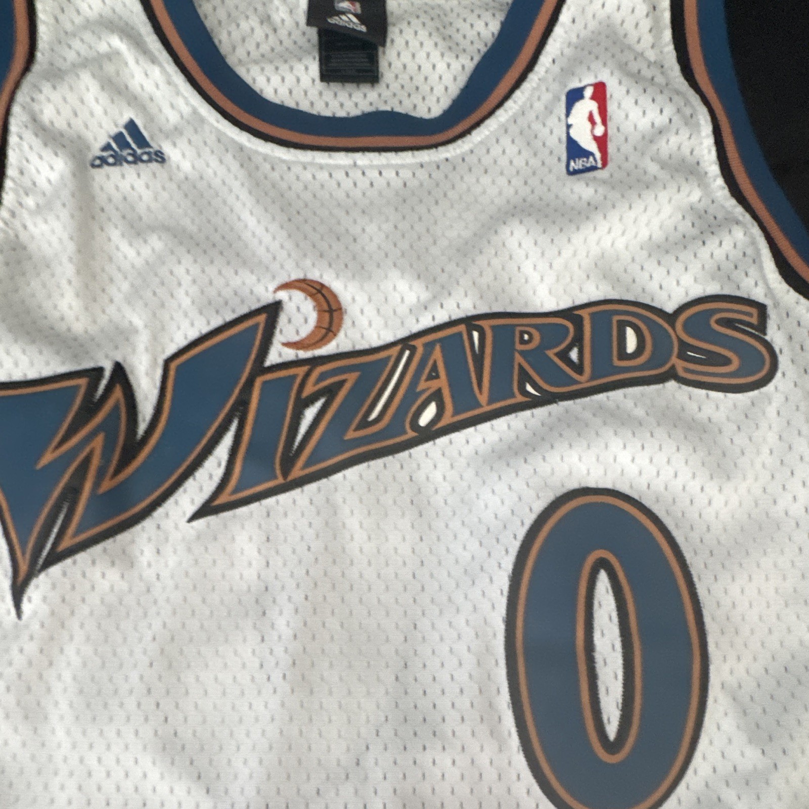 adidas NBA Washington Wizards Gilbert Arenas #0 White Swingman Jersey L
