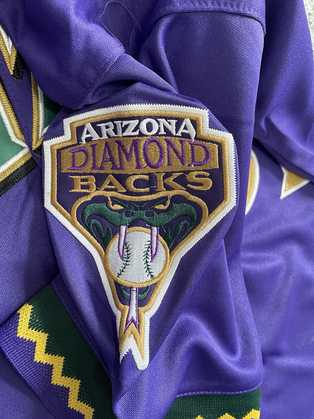 Randy Johnson Arizona Diamondbacks 2001 World Series Alt Purple Men’s Jersey M