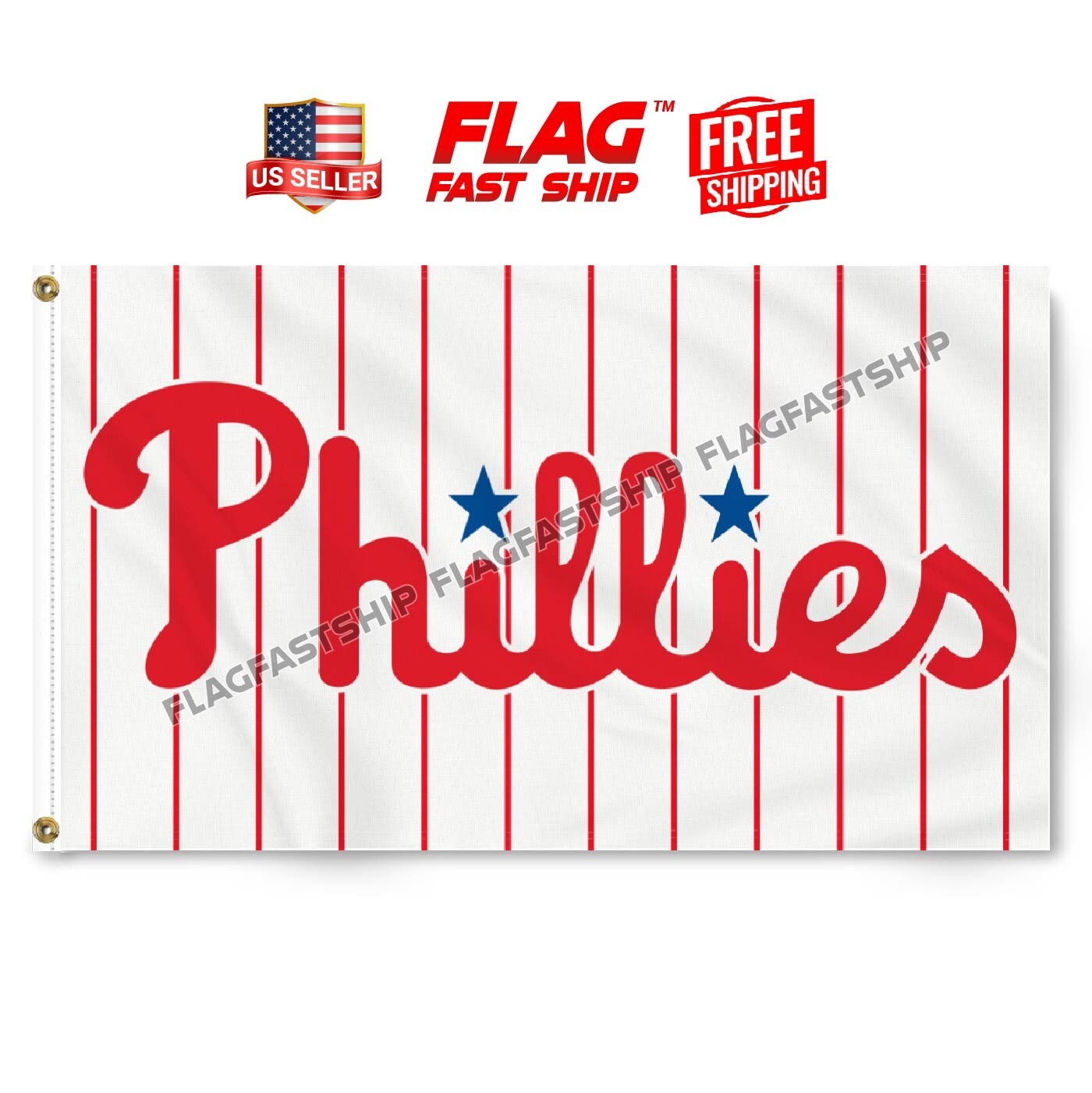 Philadelphia Phillies Flag 3×5 FT New Bell Man Cave Banner Tailgating FREE SHIPP