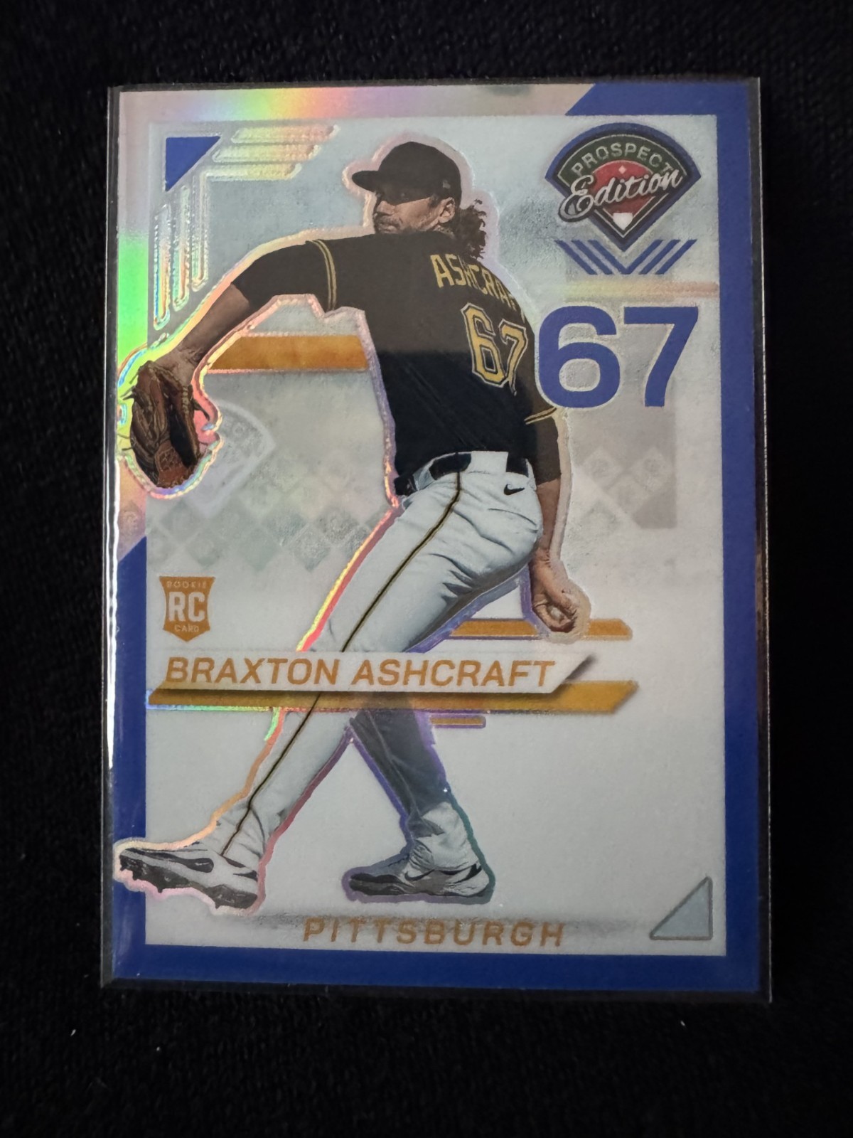 2025 Panini Prospect Edition – Braxton Ashcraft #145 Blue /149 (RC)