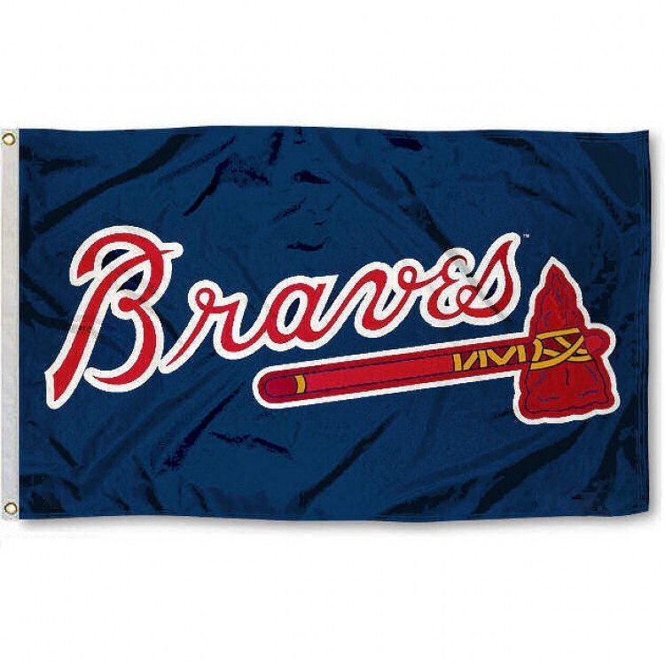ATLANTA BRAVES 3’X5′ FLAG/BANNER **100% FULL COLOR ON BOTH SIDES OF THE FLAG**