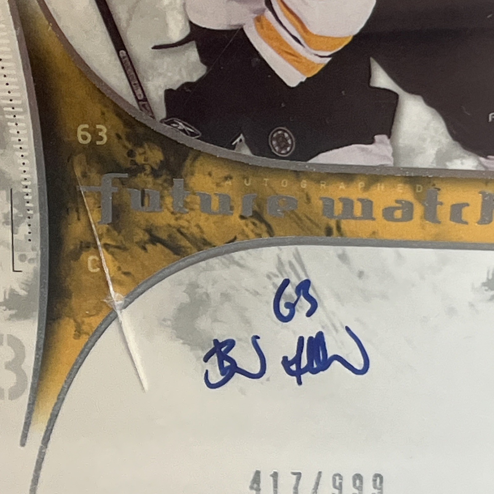 2009-10 SP Authentic Brad Marchand Auto RC Future Watch #/999 Bruins PSA 9